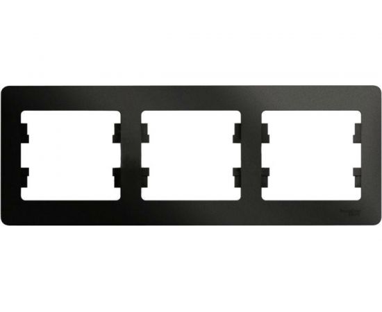 3-постовая горизонтальная рамка Schneider Electric GLOSSA АНТРАЦИТ GSL000703 