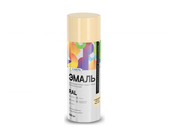 Аэрозольная эмаль ЛАКРА слоновая кость RAL 1014 Лк-00012488 