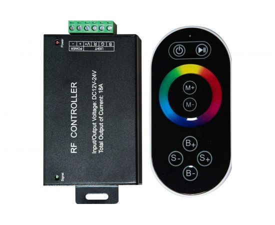 Контроллер для светодиодной ленты FERON с ПУ черный, 18А12-24V, LD55, 21557 – изображение 2