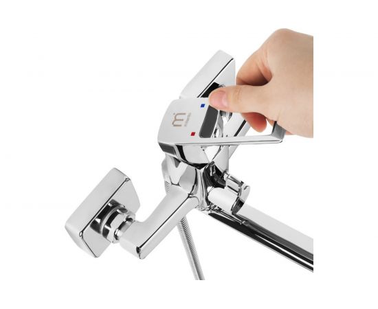 Смеситель для ванны Milardo Atlantic ATLSBLCM10 с длинным изливом с керамическим дивертором – изображение 2