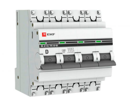 Автоматический выключатель EKF PROxima ВА 47-63, 4P, 40А, 4,5kA, SQ mcb4763-4-40D-pro – изображение 2