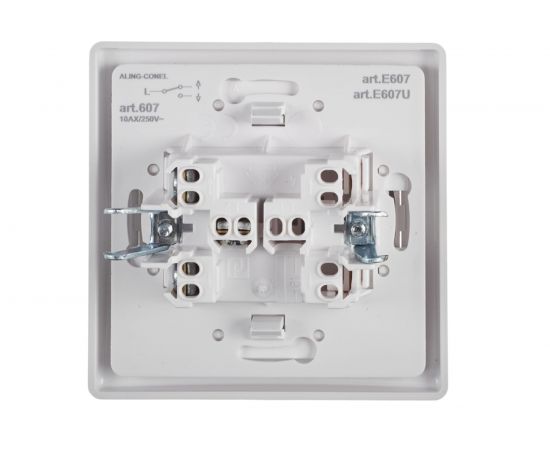 Альтернативный выключатель Aling-conel PRESTIGE 10AX 250В, белый 607.00 113046 – изображение 3
