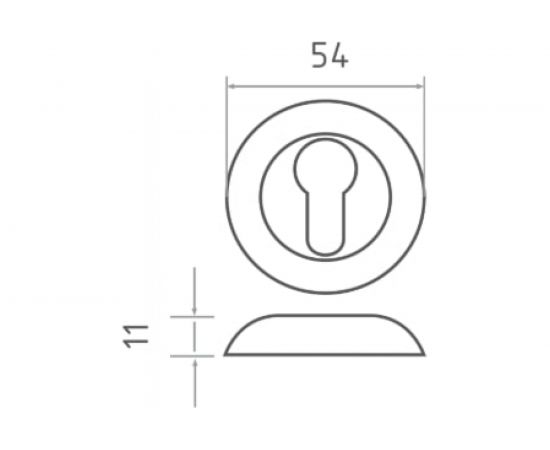Накладка под ключ НОРА-М НК-А ст.бронза 7968 – изображение 3