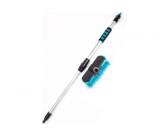 Телескопическая щетка для мытья а/м L: 65-100 см, d 18-22 мм с переходником AUTOVIRAZH AV-2176 – изображение 3