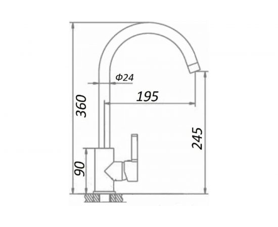 Смеситель для кухни WISENT черный 4998-3-22 – изображение 3