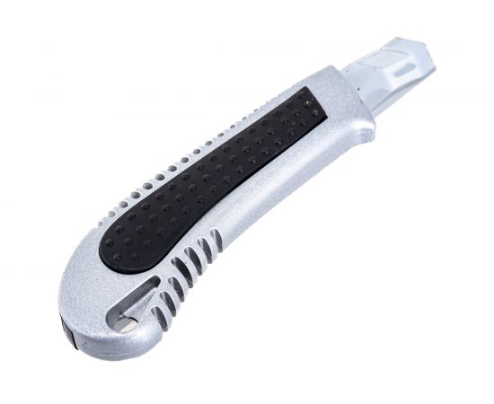 Канцелярский нож INFORMAT 18 мм, металлический корпус и направляющие, блистер CIF18-RM – изображение 3