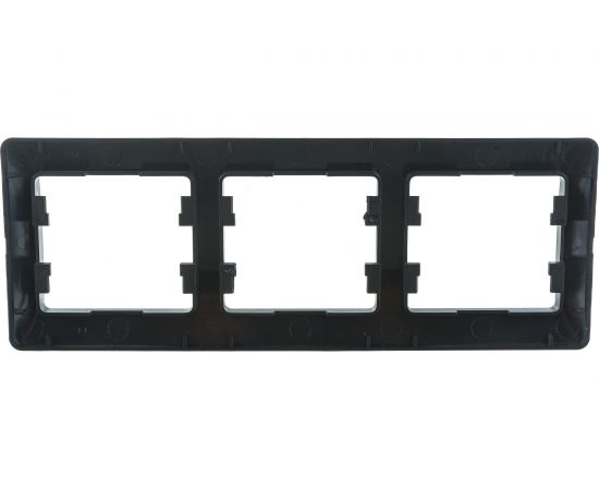 3-постовая горизонтальная рамка Schneider Electric GLOSSA АНТРАЦИТ GSL000703 – изображение 3