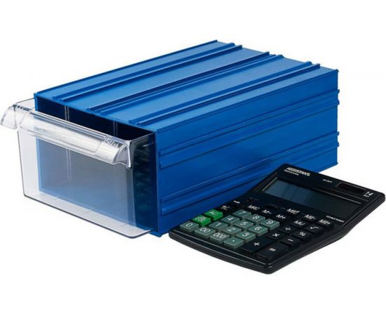 Пластиковый короб СТЕЛЛА-ТЕХНИК 212x328x126 мм, комплект 2 штуки С-501-А-2К синий-прозрачный – изображение 4