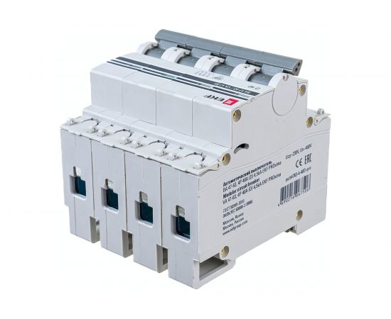 Автоматический выключатель EKF PROxima ВА 47-63, 4P, 40А, 4,5kA, SQ mcb4763-4-40D-pro – изображение 4