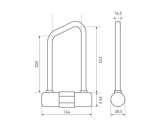 Навесной замок БУЛАТ ВС 387-01 (всепогодный; 3 ключа; диаметр 16,5 мм; с креплением на раму велосипеда) 14031 – изображение 4