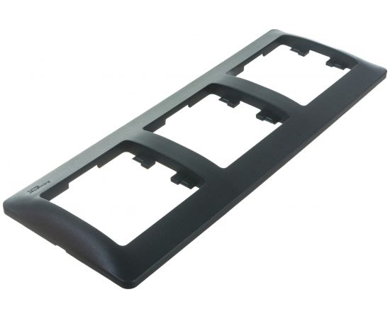 3-постовая горизонтальная рамка Schneider Electric GLOSSA АНТРАЦИТ GSL000703 – изображение 4