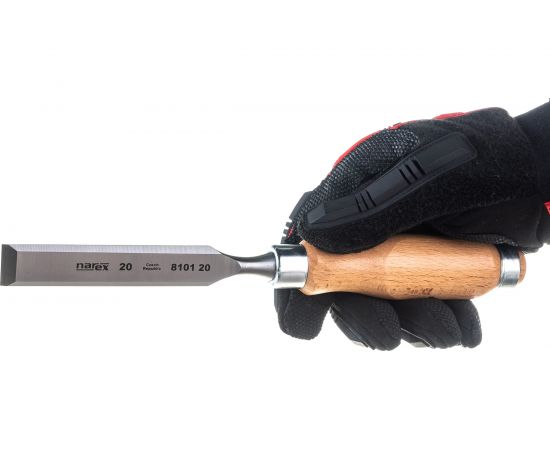 Плоская стамеска Narex с деревянной светлой ручкой 20 мм 810120 – изображение 5