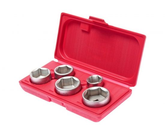 Набор съемников масляного фильтра ""чашка"" (5 предметов, кейс) JTC 4665 