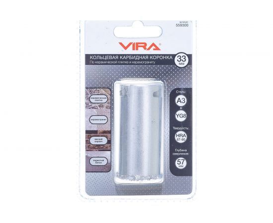 Кольцевая коронка по керамической плитке (33 мм) Vira 559300 