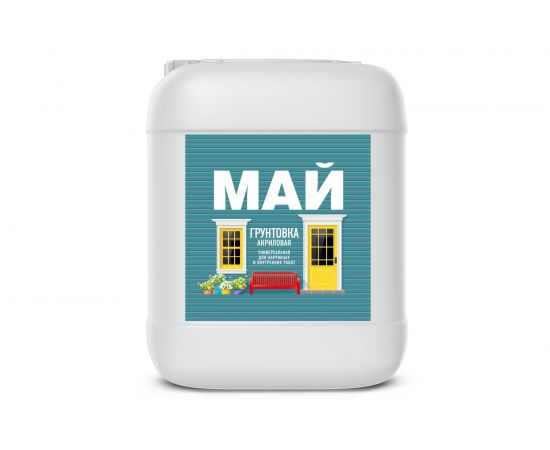 Универсальная акриловая грунтовка МАЙ 9 л О03003 