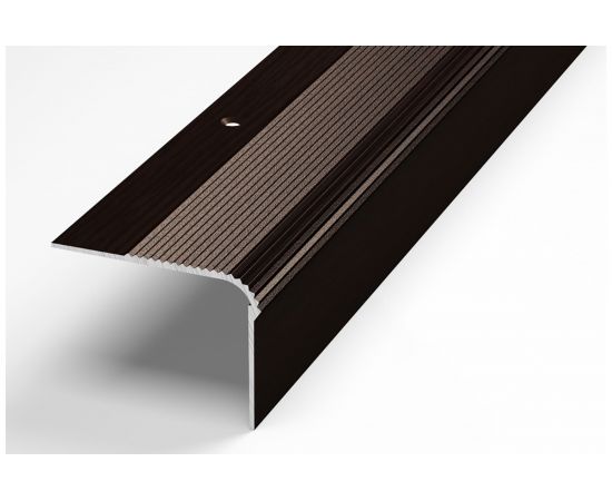 Порог угловой алюминиевый ЛУКА (5 шт, 54х41,8 мм, 2,7 м, декоративный, Дуб венге) УТ000023402 