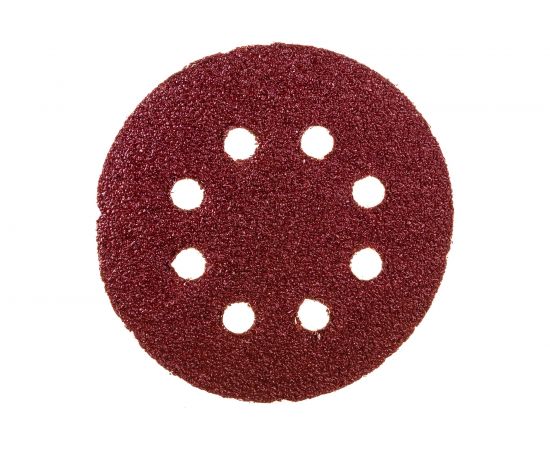 Круг шлифовальный перфорированный, 8 отверстий, 125 мм, P24, 5 шт Росомаха 438024 