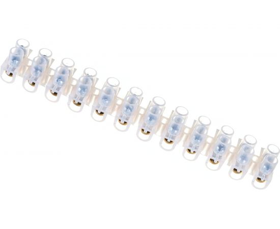 Клеммная винтовая колодка STEKKER линейка 12 штук, полиэтилен, LD227-6A DIY 39899 