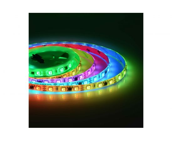 Комплект цифровой светодиодной ленты Apeyron 12В, 14,4Вт/м, smd5050, 60д/м, IP65, подложка 10мм/белая, 2м, rgb 84ЦЛ 
