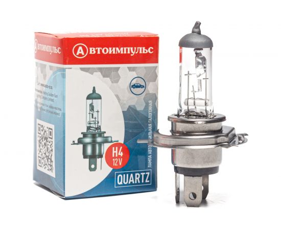 Галогенная автолампа Autoimpuls QUARTZ H4 12 В 60/55W P43t H4 12-60/55 (43ц) 