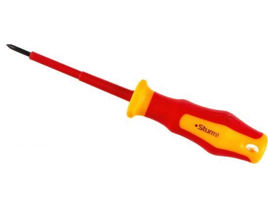Крестовая отвертка Sturm 1040-17-PH0-75 ДИЭЛЕКТРИЧЕСКАЯ, эрго ручка, PH0х75мм 