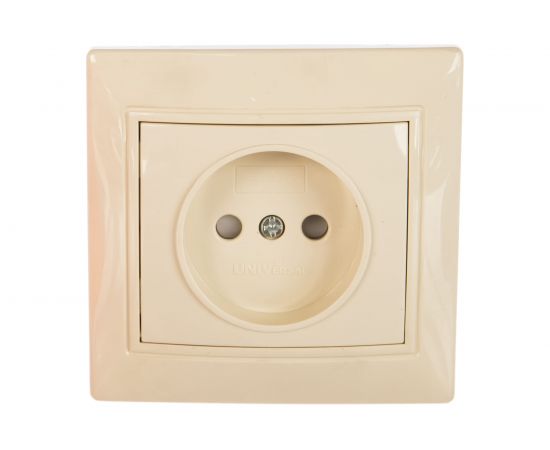 Розетка б/з з/ш UNIVersal Севиль слоновая кость ivory Б-С0047 – изображение 2