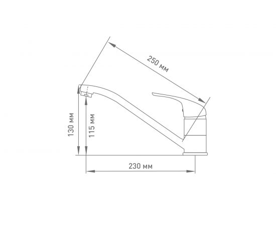 Смеситель для кухни Mix&Fix Йота одноручный, излив 250 мм, картридж 35 мм тов-146688 – изображение 2