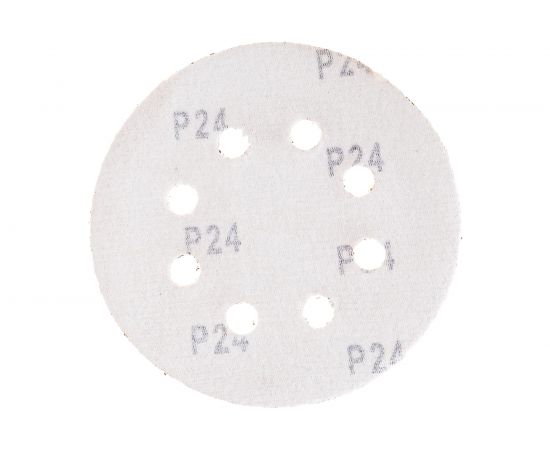 Круг шлифовальный перфорированный, 8 отверстий, 125 мм, P24, 5 шт Росомаха 438024 – изображение 2