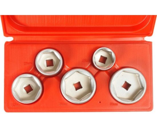 Набор съемников масляного фильтра ""чашка"" (5 предметов, кейс) JTC 4665 – изображение 2