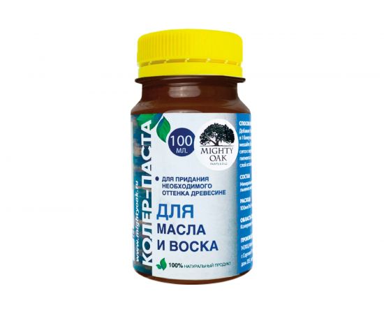 Колер-паста для масла и воска Mighty Oak К-57 (темный орех; 100 мл) MO124 – изображение 2