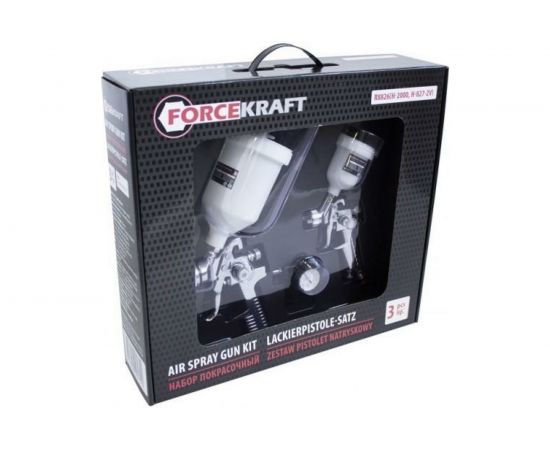 Набор краскораспылителей с регулятором давления FORCEKRAFT 3 предмета FK-R8826 50327 – изображение 2