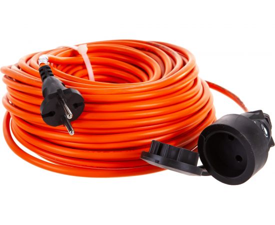 Удлинитель шнур Партнер-Электро GardenLine б/з ПВС 2х0,75 6A 30м IP 44 US101A-130OR – изображение 3