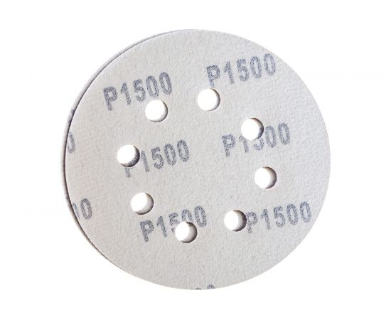 Круг шлифовальный перфорированный, 8 отверстий, 125 мм, P1500, 5 шт Росомаха 438815 – изображение 3