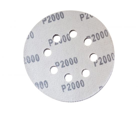 Круг шлифовальный перфорированный, 8 отверстий, 125 мм, P2000, 5 шт Росомаха 438820 – изображение 5