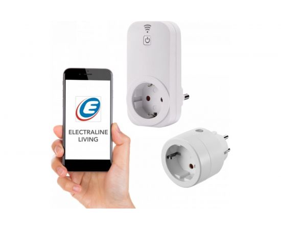 Розетка с пультом управления Electraline 16А 250В белая 48506 
