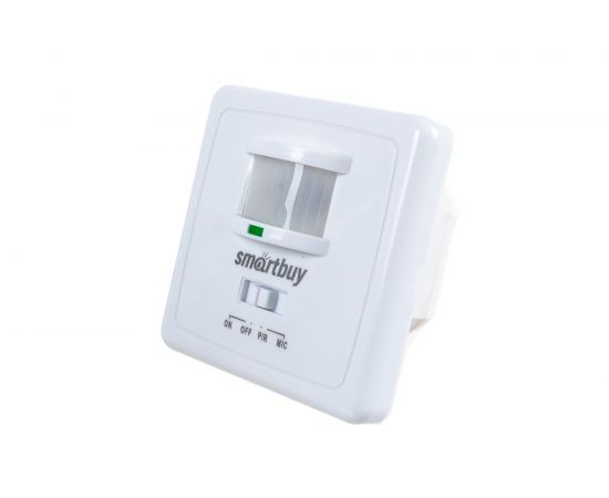 Инфракрасный датчик движения Smartbuy встраиваемый, с датчиком звука 500Вт, до 9м IP20 sbl-ms-003 