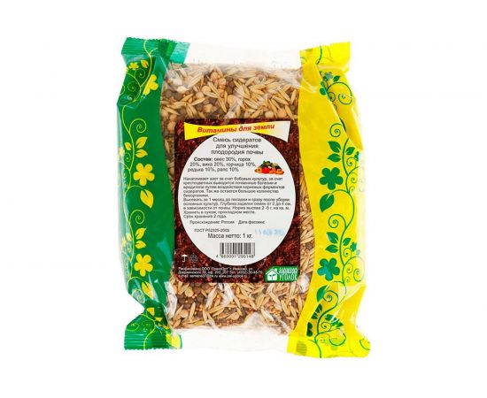Семена Зеленый уголок смесь сидератов для улучшения плодородия почвы, 1 кг 4660001295728 