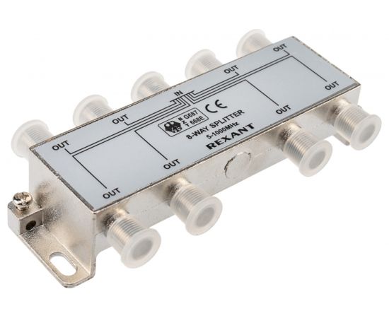 Делитель ТВ REXANT на 8 выходов F разъём 5-1000 МГц 05-6005 