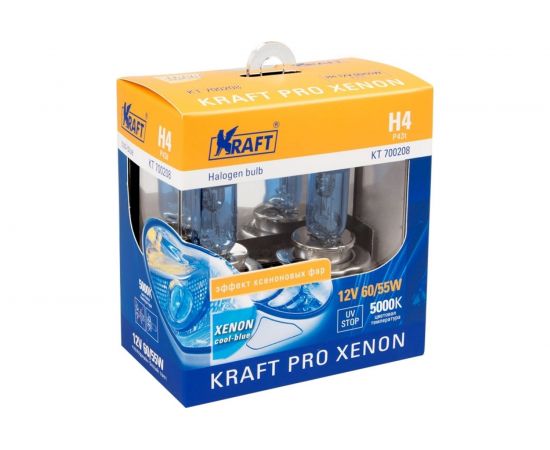 Автолампа KRAFT H4 12v 60/55w P43t Pro Xenon KT 700208 