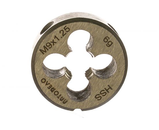 Плашка М9х1.25мм D-25мм HSS4341 АвтоDело 40879 13236 