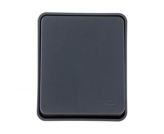 1-клавишный выключатель Schneider Electric AtlasDesign PROFI IP54 открытой установки 10 АХ, антрацит ATN544011 