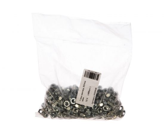 Шестигранная гайка Стройметиз DIN934 М6 цинк 400 шт. 3030048 – изображение 2