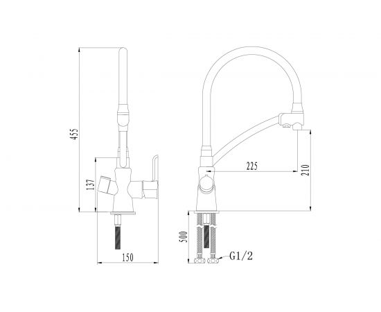 Смеситель для кухни с подключением к фильтру с питьевой водой Lemark Comfort LM3070C – изображение 2