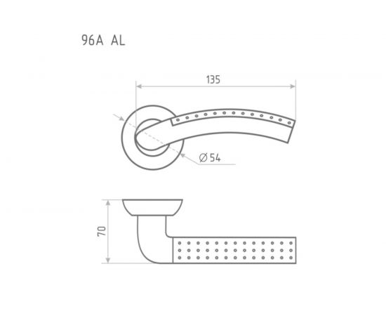 Дверная ручка НОРА-М 96А AL золото 15429 – изображение 4