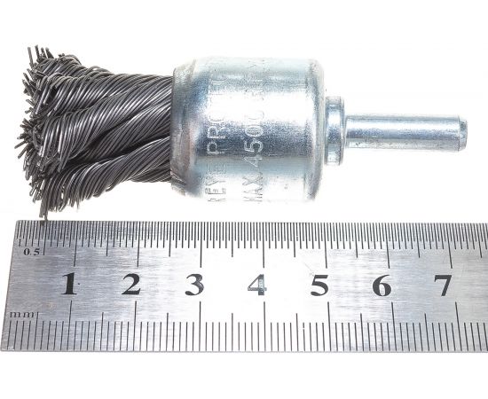 Щетка-крацовка круговая со стержнем 22 мм VOREL 06995 – изображение 5