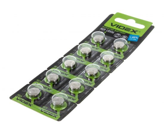 Элемент питания VIDEX алкалиновый AG9/LR45/LR936/SR936SW/194/GP94A/394/G9 10 шт. в блистере – изображение 5