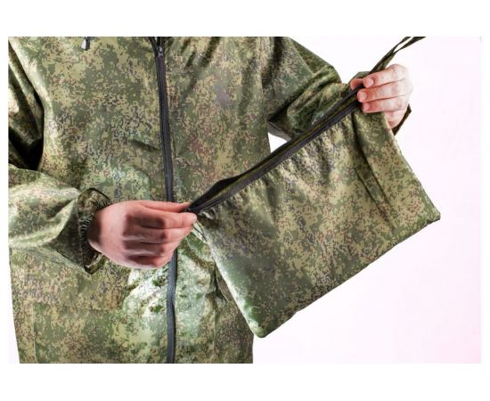Влагозащитный плащ-дождевик БЕРТА камуфляжный, рост 170-176 800-56-58 – изображение 7