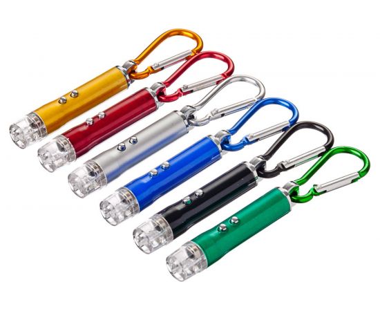 Фонарик-брелок на карабине ЧИНГИСХАН 1 LED/УФ/лазер 198-072 – изображение 7
