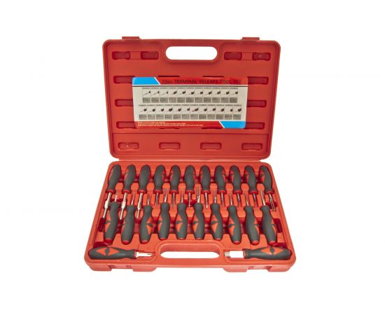 Набор приспособлений для разборки электрических разъемов в кейсе ЭВРИКА 23 предметов ER-86716 