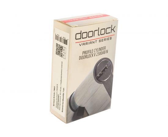 Цилиндр DOORLOCK V 2300AB N серия Variant, никелированный, 40x40 мм, 5 перф.ключей 79063 